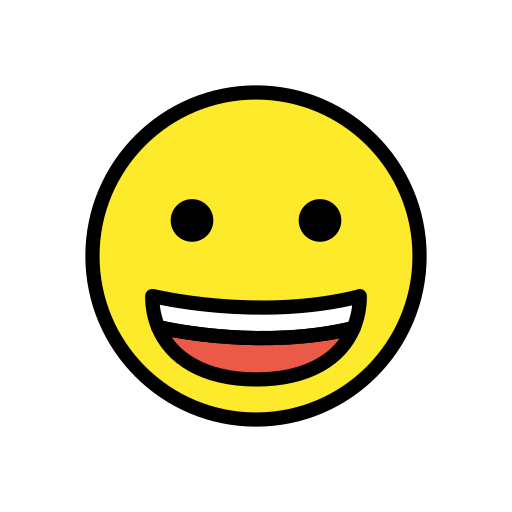 Grinning Face on OpenMoji