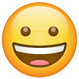Grinning Face on WhatsApp