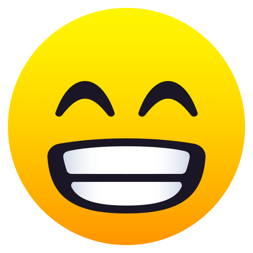 Grinning Face With Smiling Eyes on JoyPixels