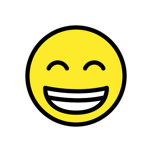 Grinning Face With Smiling Eyes on OpenMoji