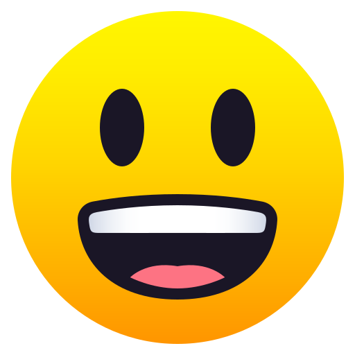 Smiling Face With Open Mouth on JoyPixels