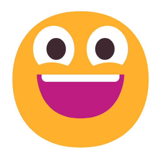 Smiling Face With Open Mouth on Microsoft Fluent