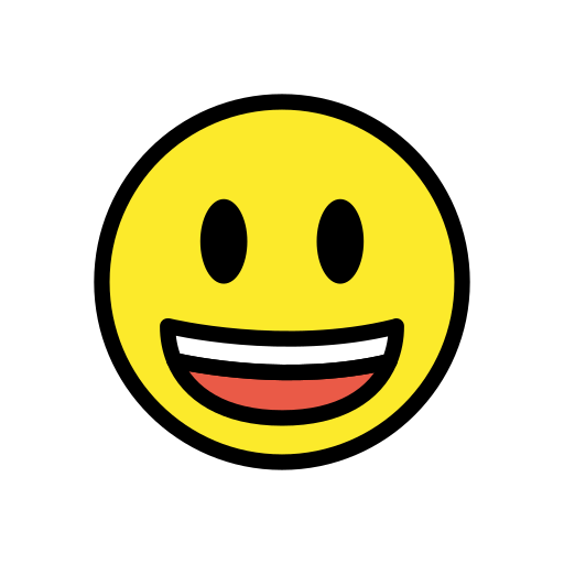 Smiling Face With Open Mouth on OpenMoji