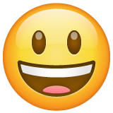 Smiling Face With Open Mouth on WhatsApp