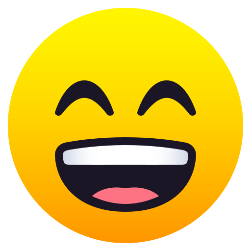 Smiling Face With Open Mouth And Smiling Eyes on JoyPixels