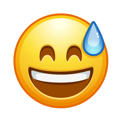 Smiling Face With Open Mouth And Cold Sweat on Telegram