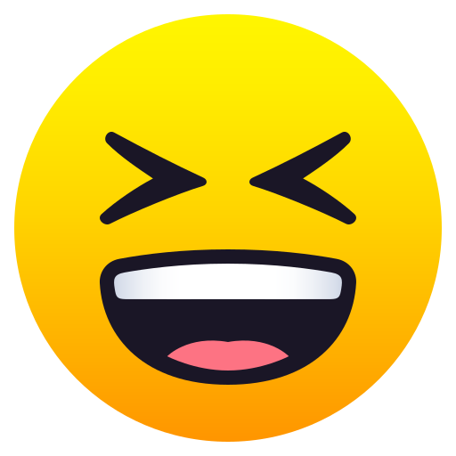 Smiling Face With Open Mouth And Tightly-closed Eyes on JoyPixels