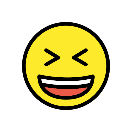 Smiling Face With Open Mouth And Tightly-closed Eyes on OpenMoji