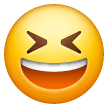 Smiling Face With Open Mouth And Tightly-closed Eyes on Samsung