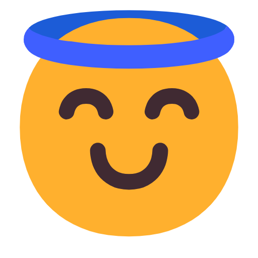 Smiling Face With Halo on Microsoft Fluent