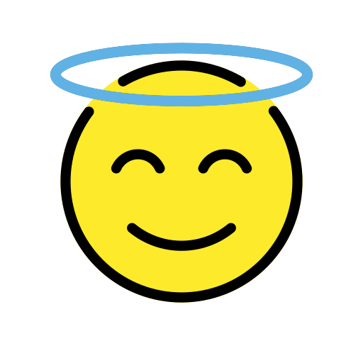 Smiling Face With Halo on OpenMoji