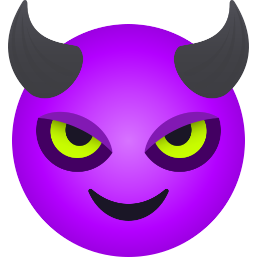 Smiling Face With Horns on JoyPixels