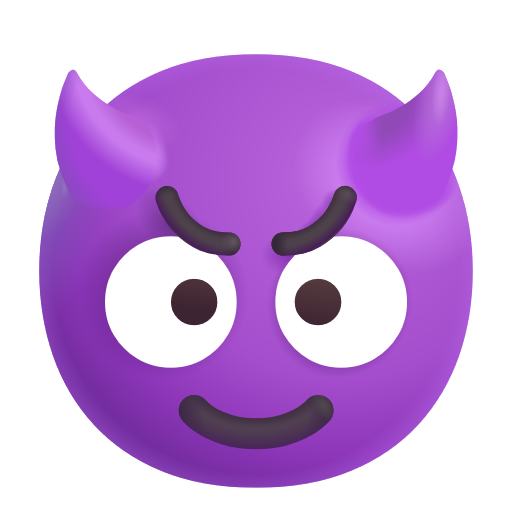 Smiling Face With Horns on Microsoft 3D