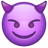 Smiling Face With Horns on WhatsApp