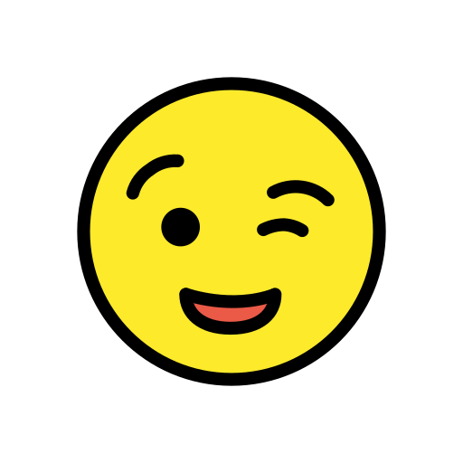 Winking Face on OpenMoji