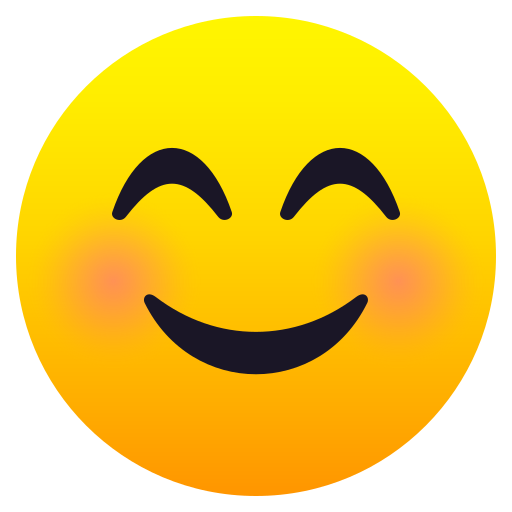 Smiling Face With Smiling Eyes on JoyPixels
