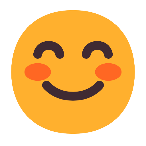 Smiling Face With Smiling Eyes on Microsoft Fluent