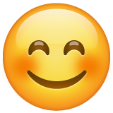 Smiling Face With Smiling Eyes on WhatsApp