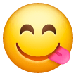Face Savouring Delicious Food on Samsung