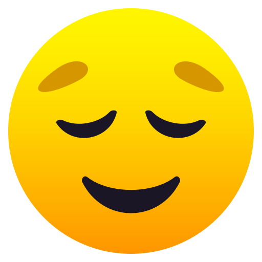 Relieved Face on JoyPixels