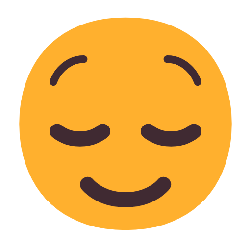 Relieved Face on Microsoft Fluent
