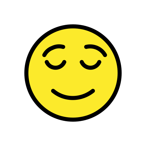 Relieved Face on OpenMoji