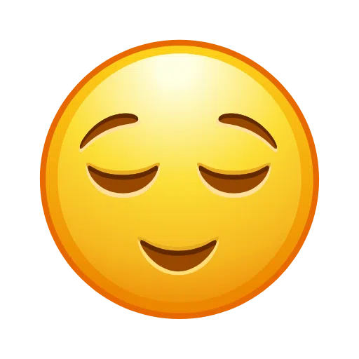 Relieved Face on Telegram