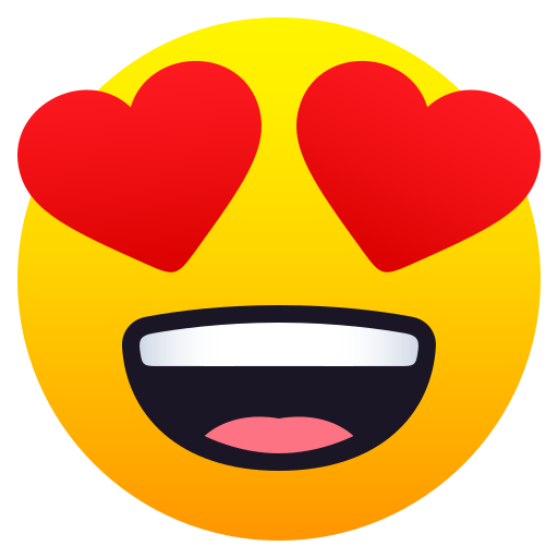 Smiling Face With Heart-shaped Eyes on JoyPixels