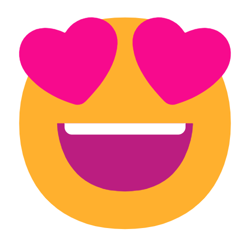 Smiling Face With Heart-shaped Eyes on Microsoft Fluent