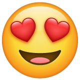 Smiling Face With Heart-shaped Eyes on WhatsApp