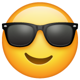 Smiling Face With Sunglasses on WhatsApp