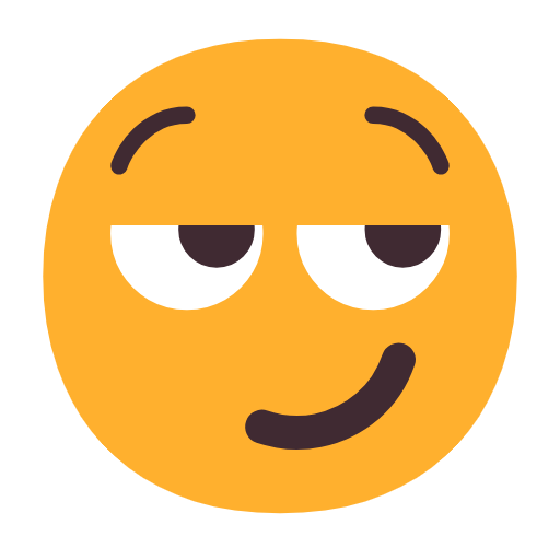 Smirking Face on Microsoft Fluent