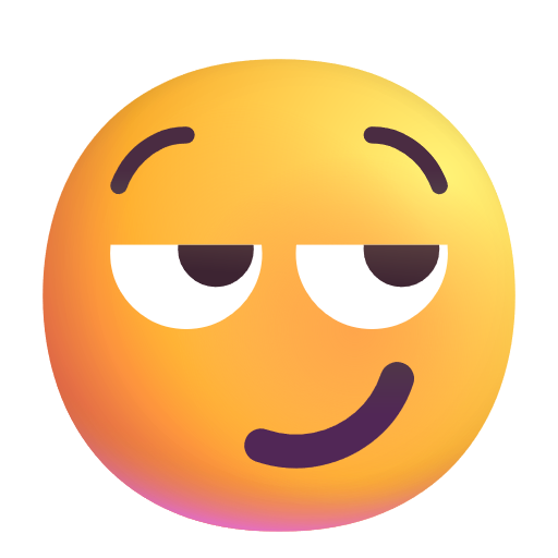 Smirking Face on Microsoft 3D