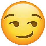Smirking Face on WhatsApp