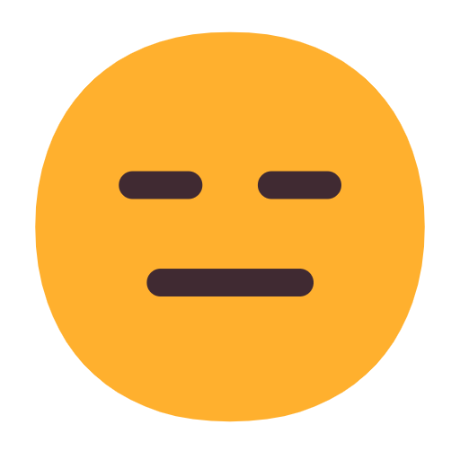 Expressionless Face on Microsoft Fluent