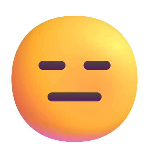 Expressionless Face on Microsoft 3D