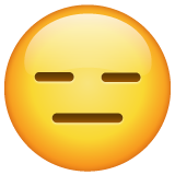 Expressionless Face on WhatsApp
