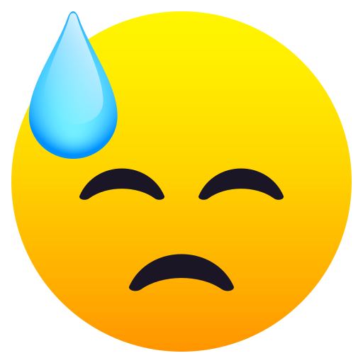 Face With Cold Sweat on JoyPixels
