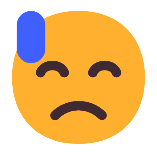 Face With Cold Sweat on Microsoft Fluent