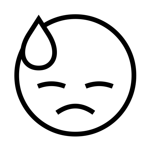 Face With Cold Sweat on Noto Emoji
