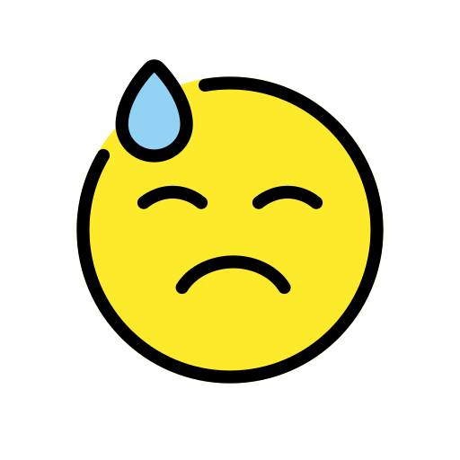 Face With Cold Sweat on OpenMoji