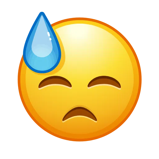 Face With Cold Sweat on Telegram