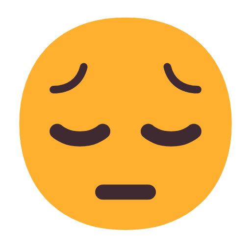 Pensive Face on Microsoft Fluent