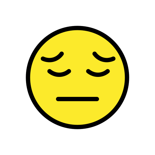 Pensive Face on OpenMoji