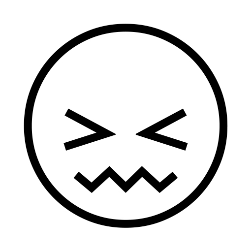 Confounded Face on Noto Emoji