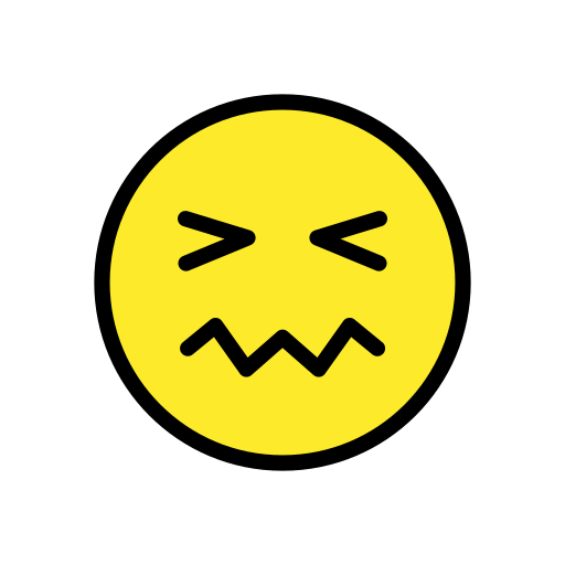 Confounded Face on OpenMoji
