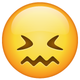 Confounded Face on WhatsApp