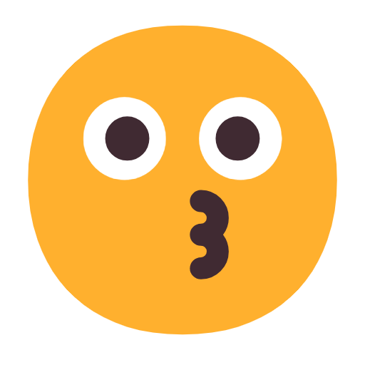 Kissing Face on Microsoft Fluent