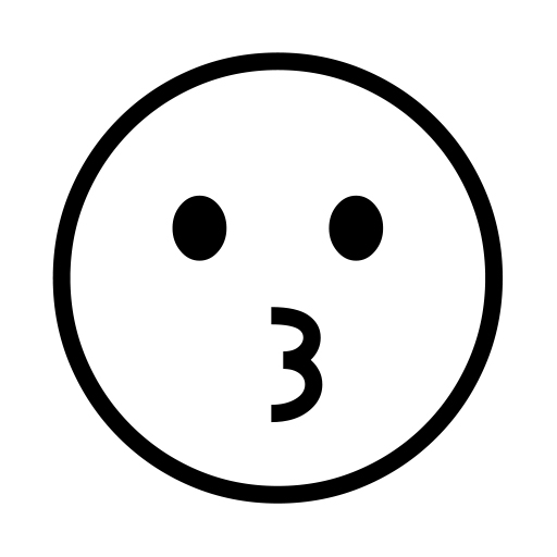 Kissing Face on Noto Emoji