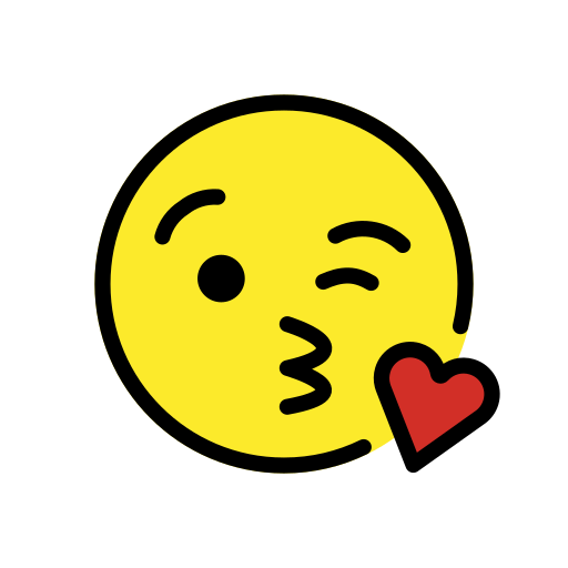 Face Throwing A Kiss on OpenMoji